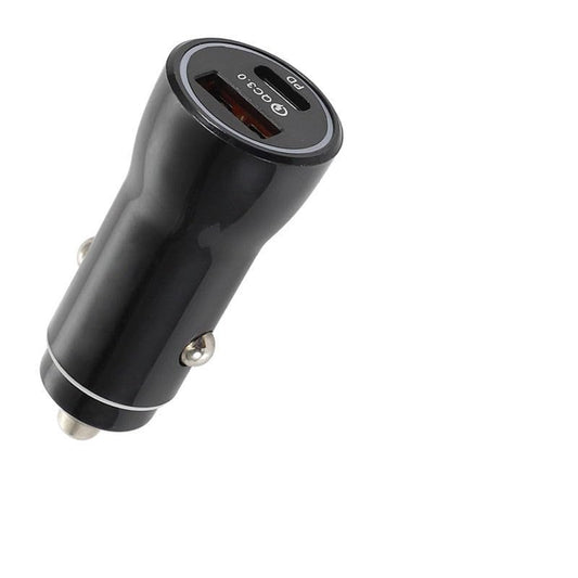 TECNOLOGIA 38W Dual Output Car Charger | PD 20W + QC 3.0 Fast Charging | Type-C & USB Compatible