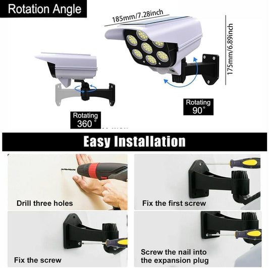 TECNOLOGIA 2000 Lumens Solar Motion Sensor Light | 77-LED Rotatable Security Spotlight with Remote Control (Waterproof ABS)