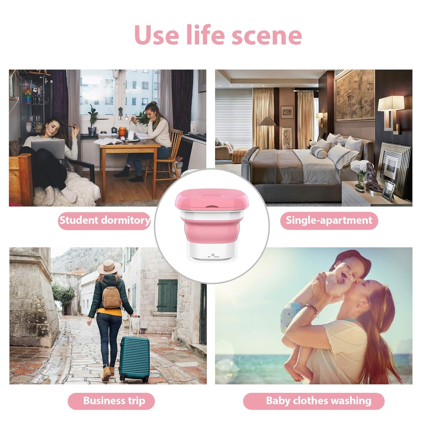 TECNOLOGIA Portable Spin Dryer for Baby Cloth, Small Items, Camping Washing Machine Door Hinge