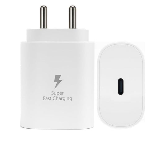 Samsung 25W GaN Type-C Super Fast Charger | USB-C Power Adapter (White)