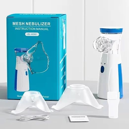TECNOLOGIA Portable Mesh Nebulizer, Effective for Cough, Asthma Silent and Compact Nebulizer Machine for Adult and Kids, Wireless Vaporizer Machine With Respiratory Mask