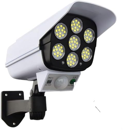 TECNOLOGIA 2000 Lumens Solar Motion Sensor Light | 77-LED Rotatable Security Spotlight with Remote Control (Waterproof ABS)