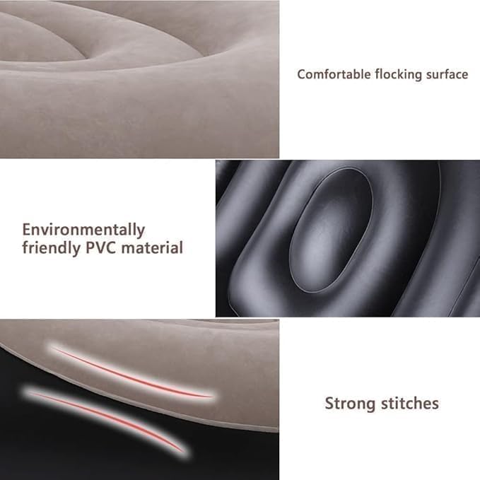 TECNOLOGIA 2-in-1 Inflatable Sofa with Footstool | Lightweight, Durable Lounge Chair for Home & Office Relaxation