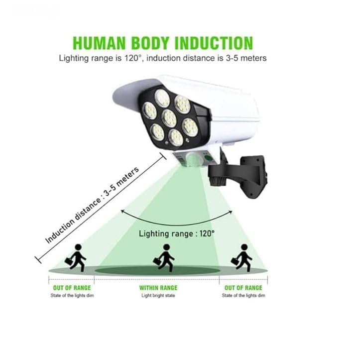 TECNOLOGIA 2000 Lumens Solar Motion Sensor Light | 77-LED Rotatable Security Spotlight with Remote Control (Waterproof ABS)