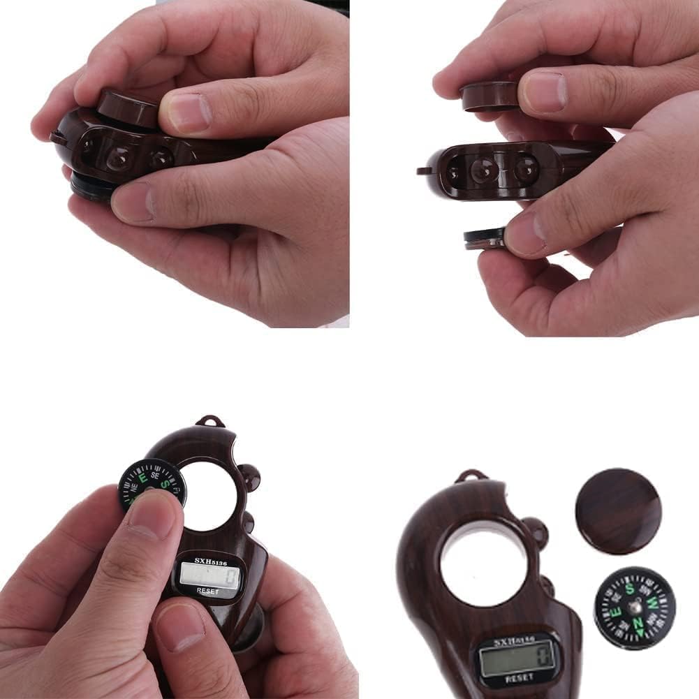 TECNOLOGIA Digital Tasbeeh Counter | Portable Misbaha Finger Counter with LCD Display for Prayer & Meditation (Multicolor)