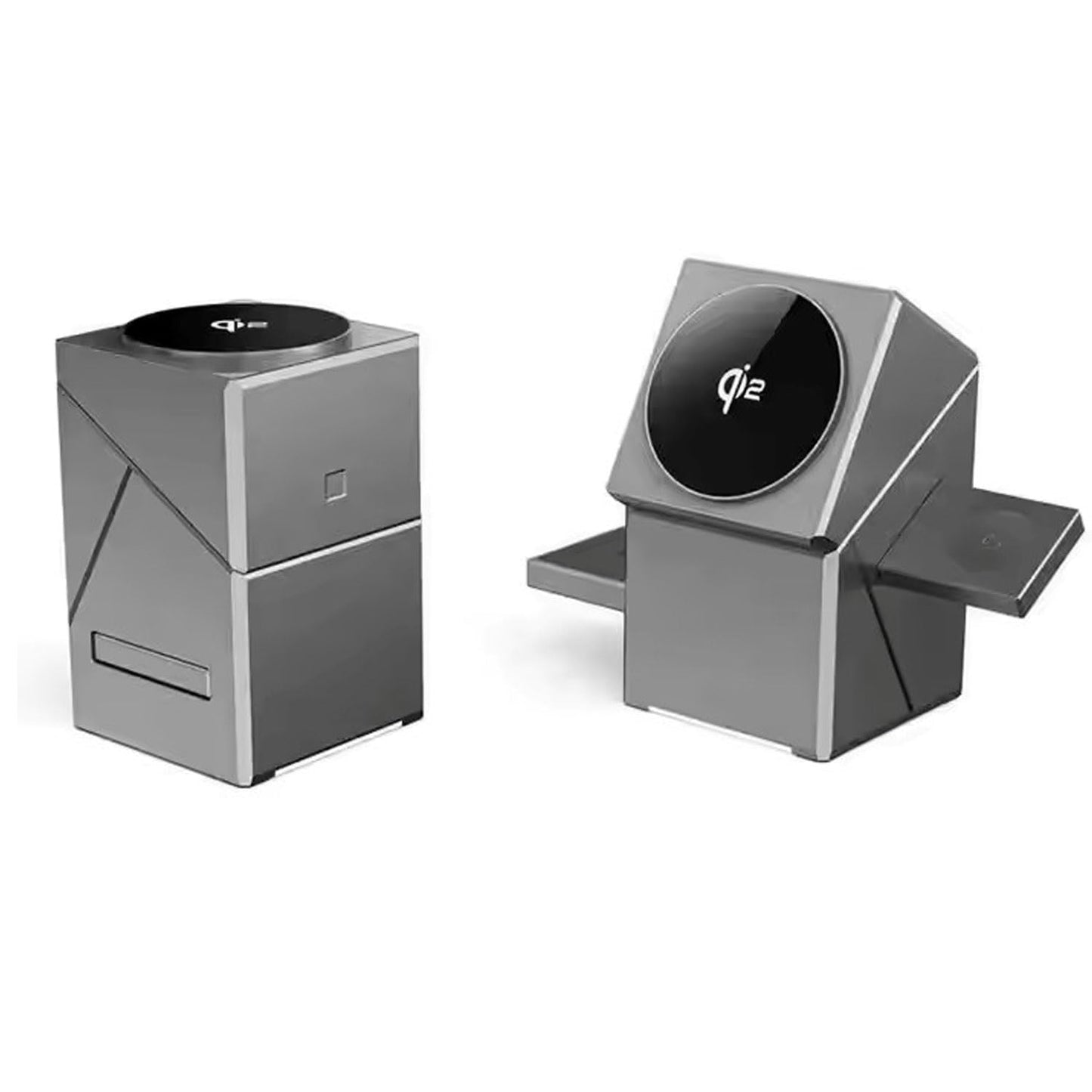 TECNOLOGIA 3-in-1 Portable Desktop Wireless Charger Station | Folding Magnetic 15W Charger for Mobile Phones, Smartwatches & Earbuds | Compact & Travel-Friendly Design