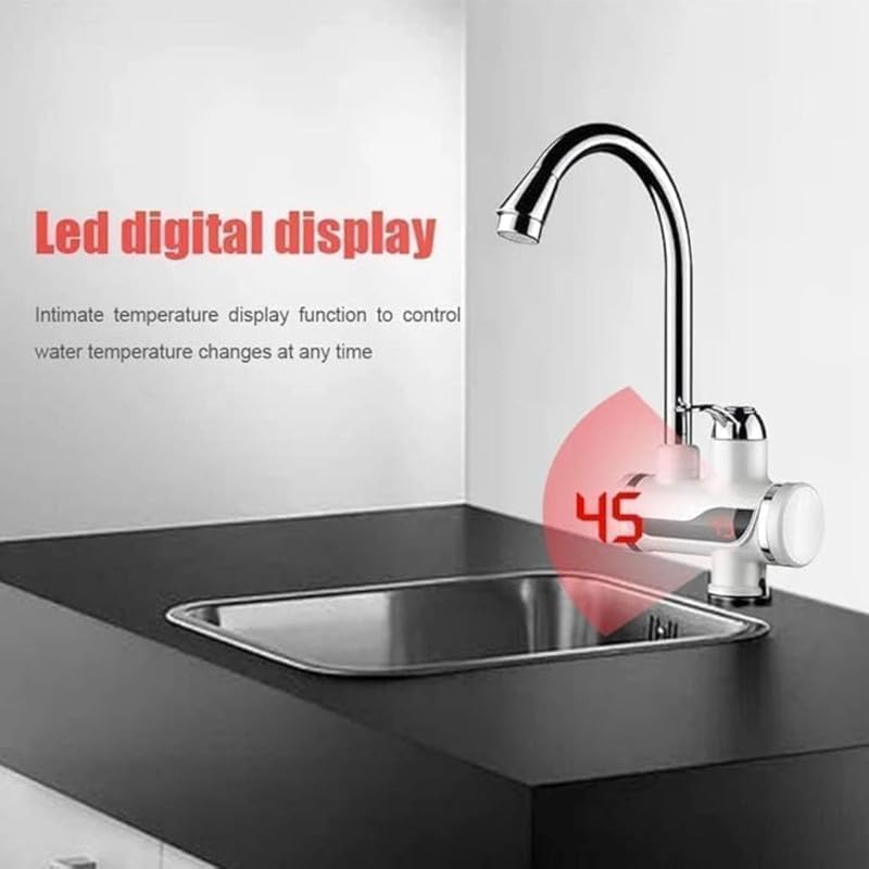 TECNOLOGIA Instant Electric Water Heater Faucet | Tankless Hot Water with Adjustable Temperature Control