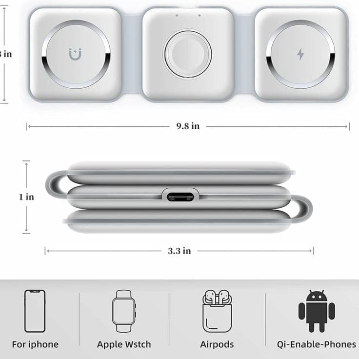 Apple 3-in-1 Magnetic Wireless Charging Station for iPhone, Apple Watch, AirPods
