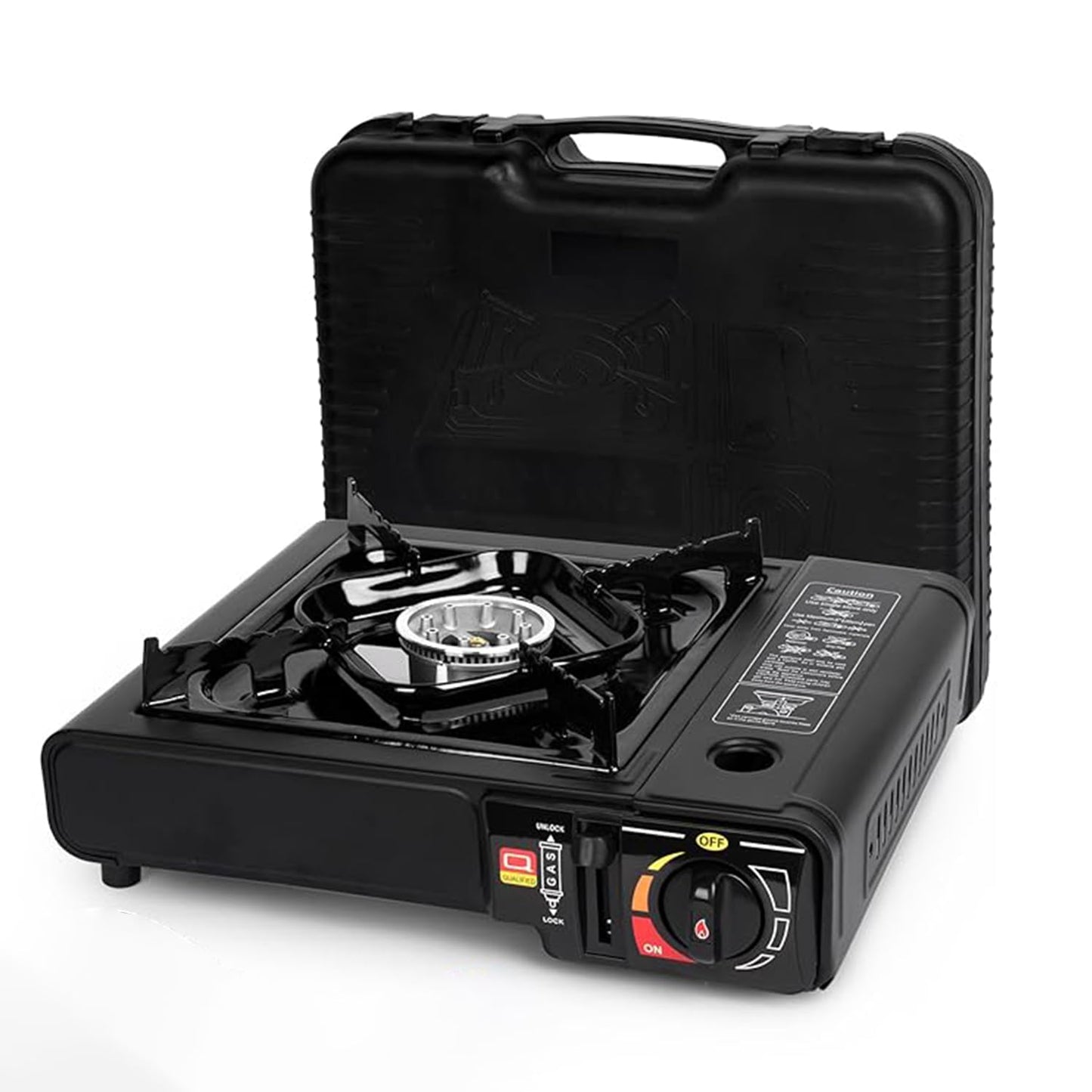 TECNOLOGIA Portable Gas Stove for Travel with Carrying Case| Dual Fuel Camping Stove for LPG & Butane Cylinder| Compact Cooking Stove for Indoor, Outdoor Camping, Hiking & Emergency Use