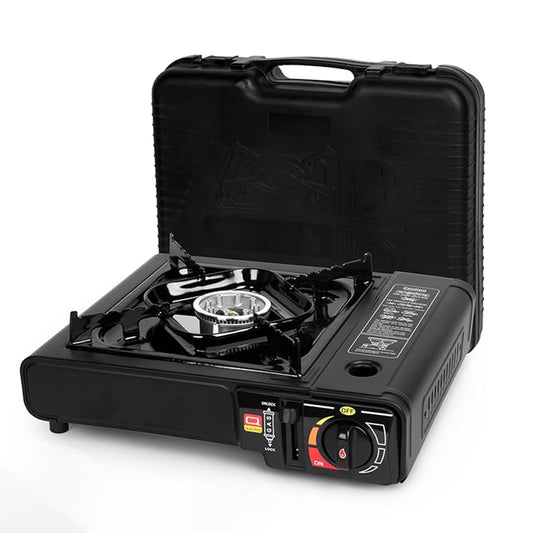 TECNOLOGIA Portable Gas Stove for Travel with Carrying Case| Dual Fuel Camping Stove for LPG & Butane Cylinder| Compact Cooking Stove for Indoor, Outdoor Camping, Hiking & Emergency Use