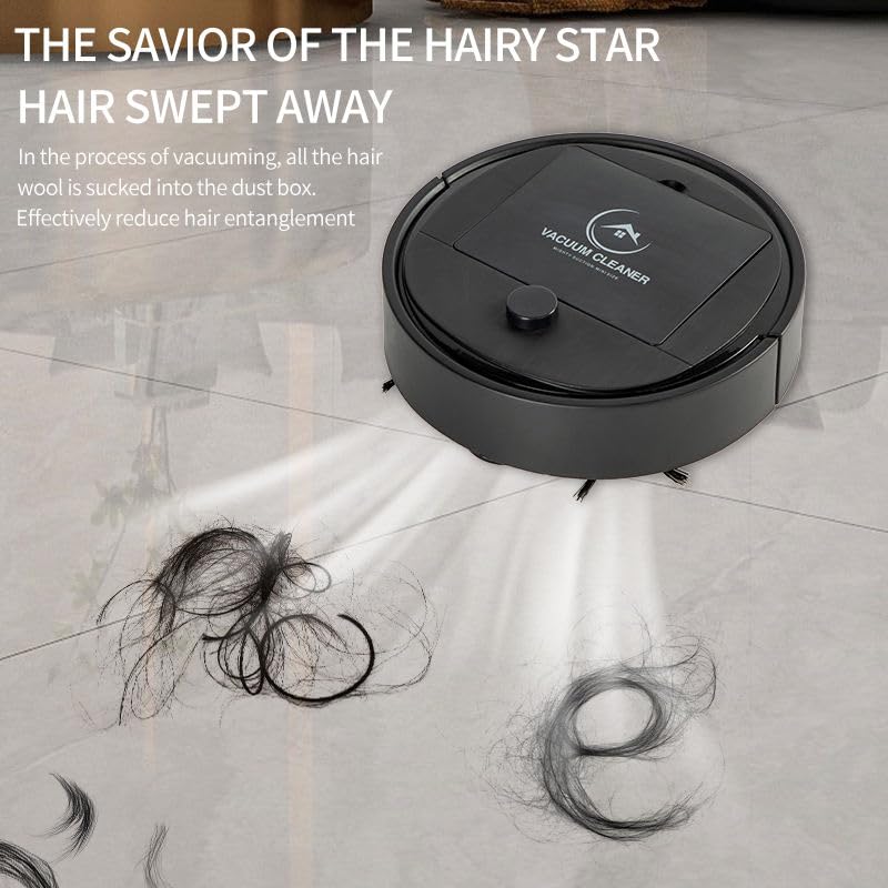 TECNOLOGIA 3-in-1 Robot Vacuum Cleaner | Auto Sweeping, Dry & Wet Mopping | Strong Suction, Quiet, Compact (Black)