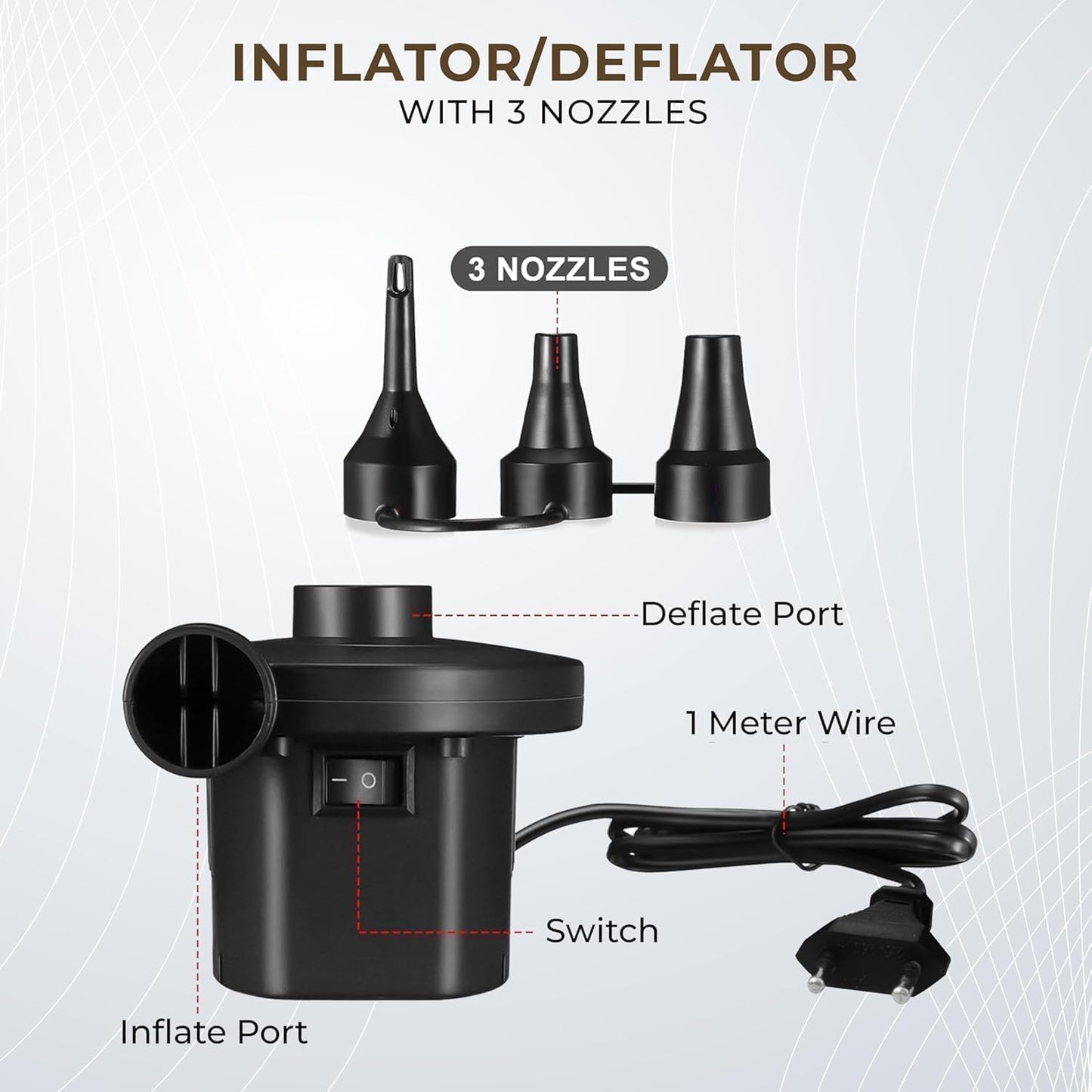 TECNOLOGIA 2-in-1 Inflatable Sofa with Footstool | Lightweight, Durable Lounge Chair for Home & Office Relaxation