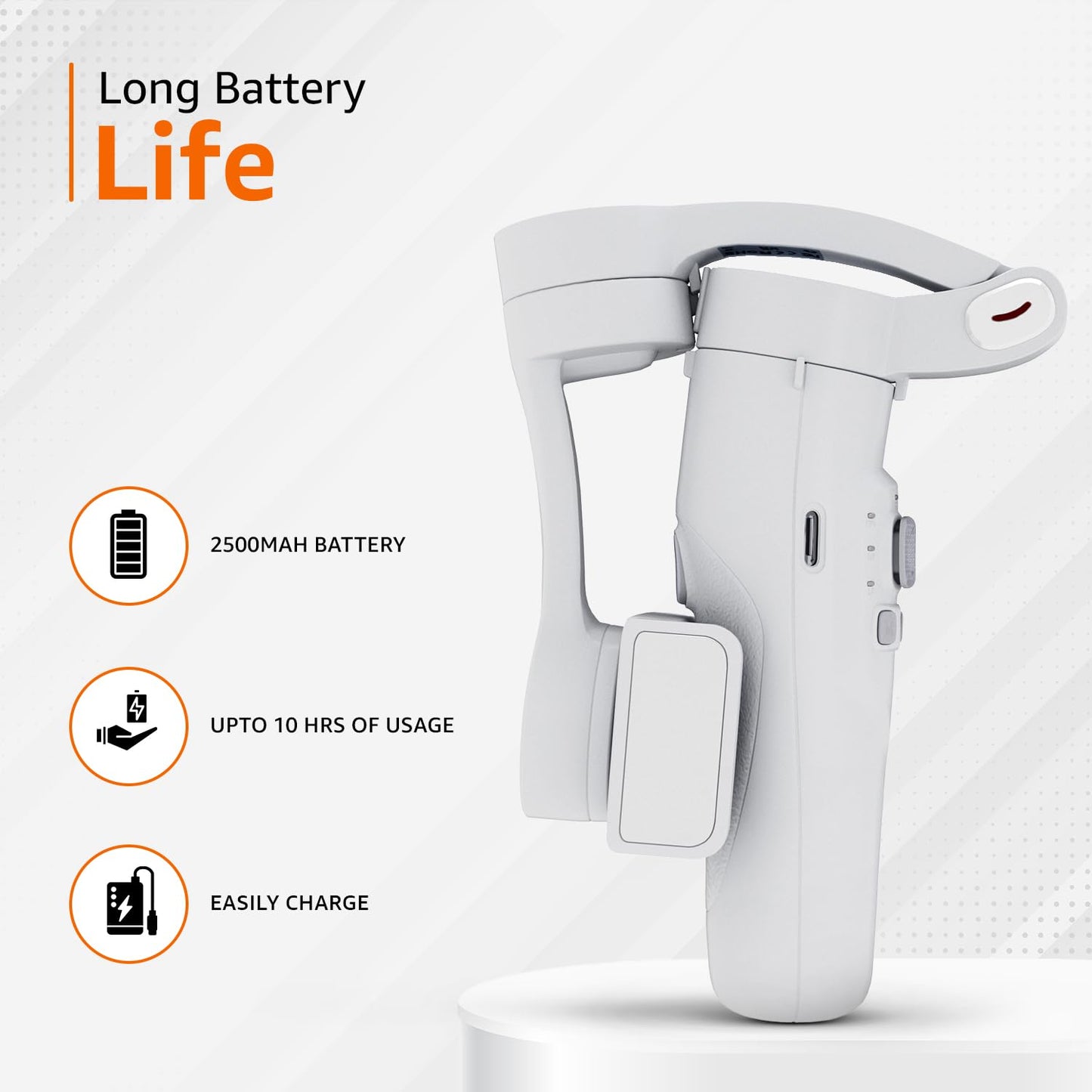 TECNOLOGIA 3-Axis Smartphone Gimbal - Foldable Handheld Vlogging Stabilizer with AI Tracking Feature & 4 Creative Operation Modes for Android & iOS - Smooth Videography