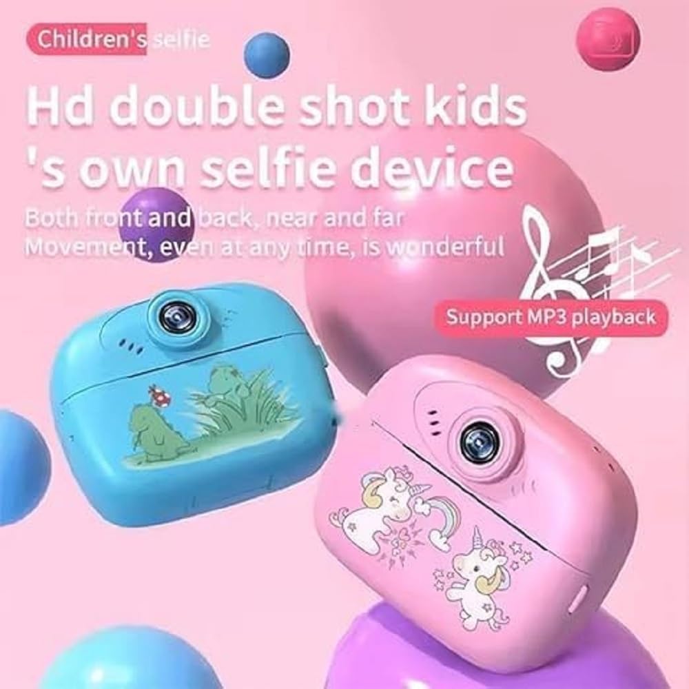 TECNOLOGIA Instant Print Camera for Kids | Dual Selfie 48MP Digital Camera with 1080P Video & App Control
