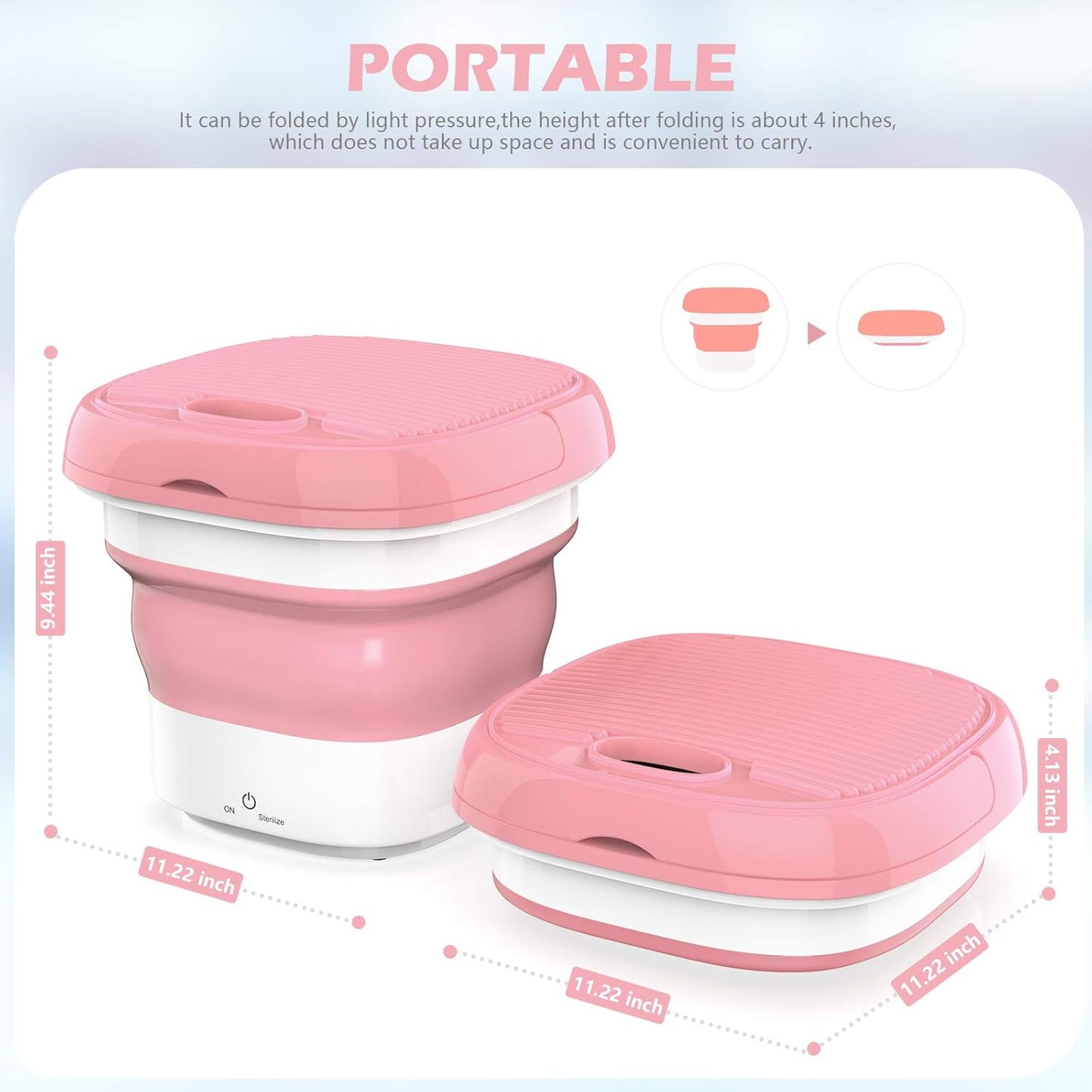 TECNOLOGIA Portable Spin Dryer for Baby Cloth, Small Items, Camping Washing Machine Door Hinge