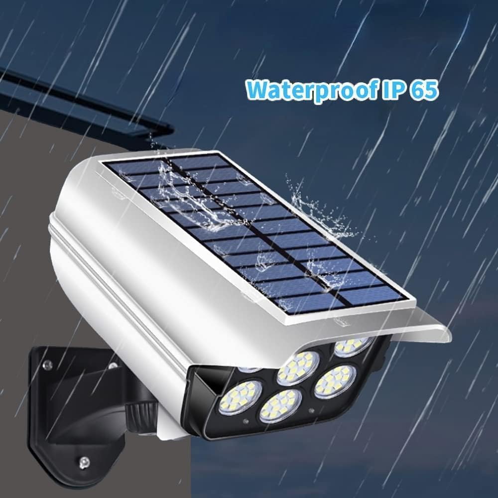 TECNOLOGIA 2000 Lumens Solar Motion Sensor Light | 77-LED Rotatable Security Spotlight with Remote Control (Waterproof ABS)
