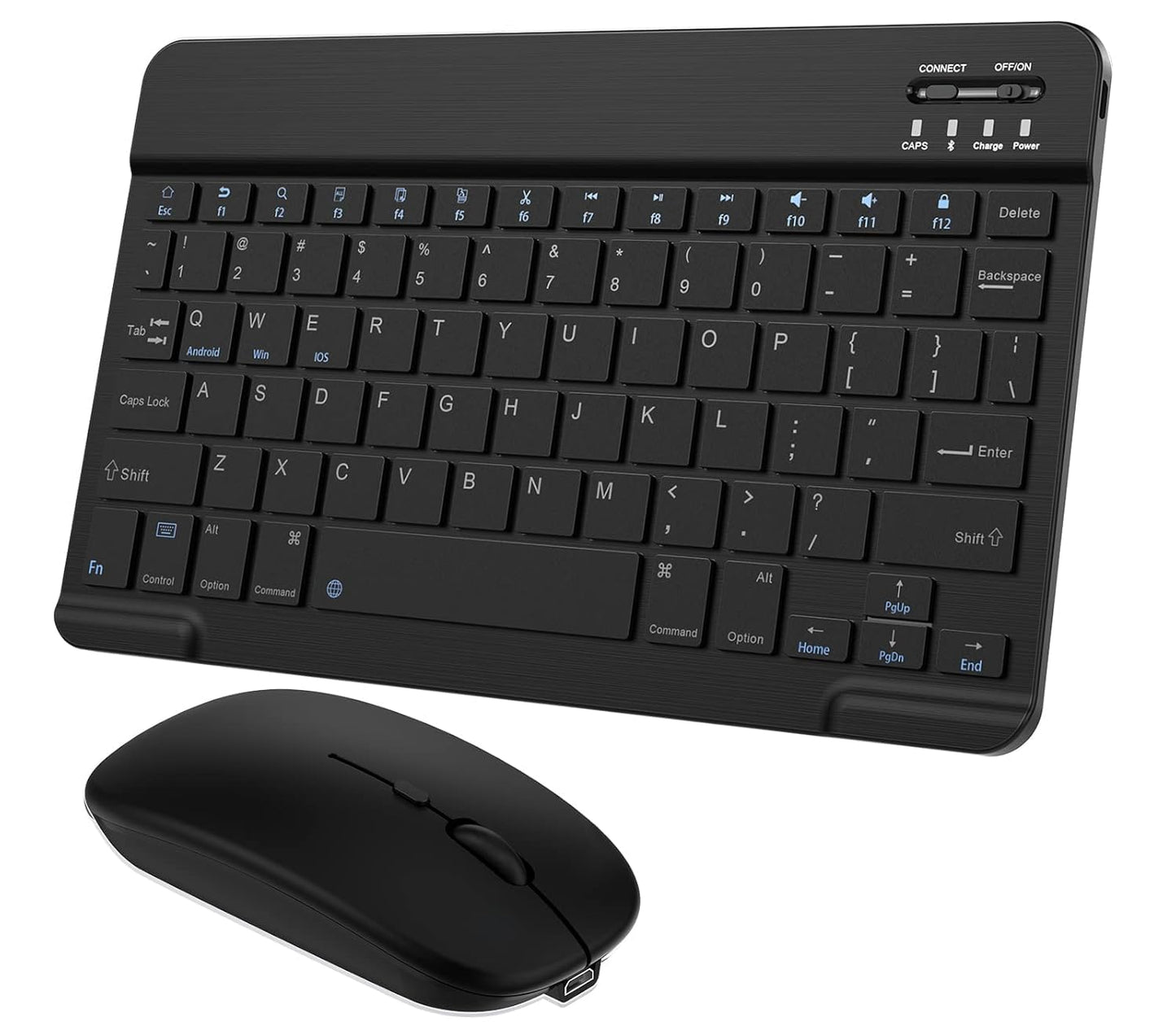 TECNOLOGIA Wireless Keyboard & Mouse Combo | 2.4GHz Quiet, Ultra-Thin Full-Size Keyboard for Laptop/PC/Mac (Black)