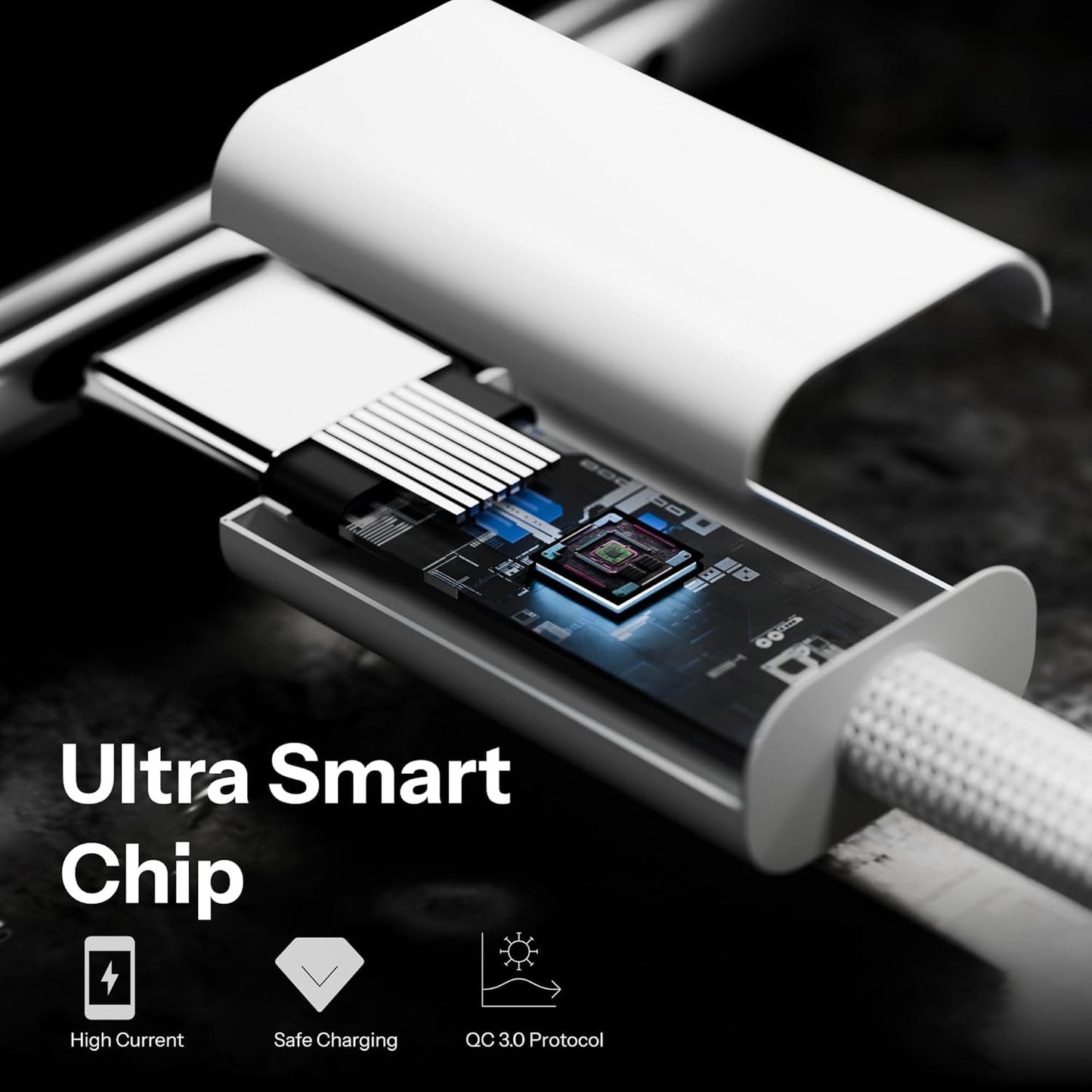 TECNOLOGIA 60W 2-in-1 USB-C to iPhone & Type-C Charging Cable | MFi Certified | Fast PD Charging