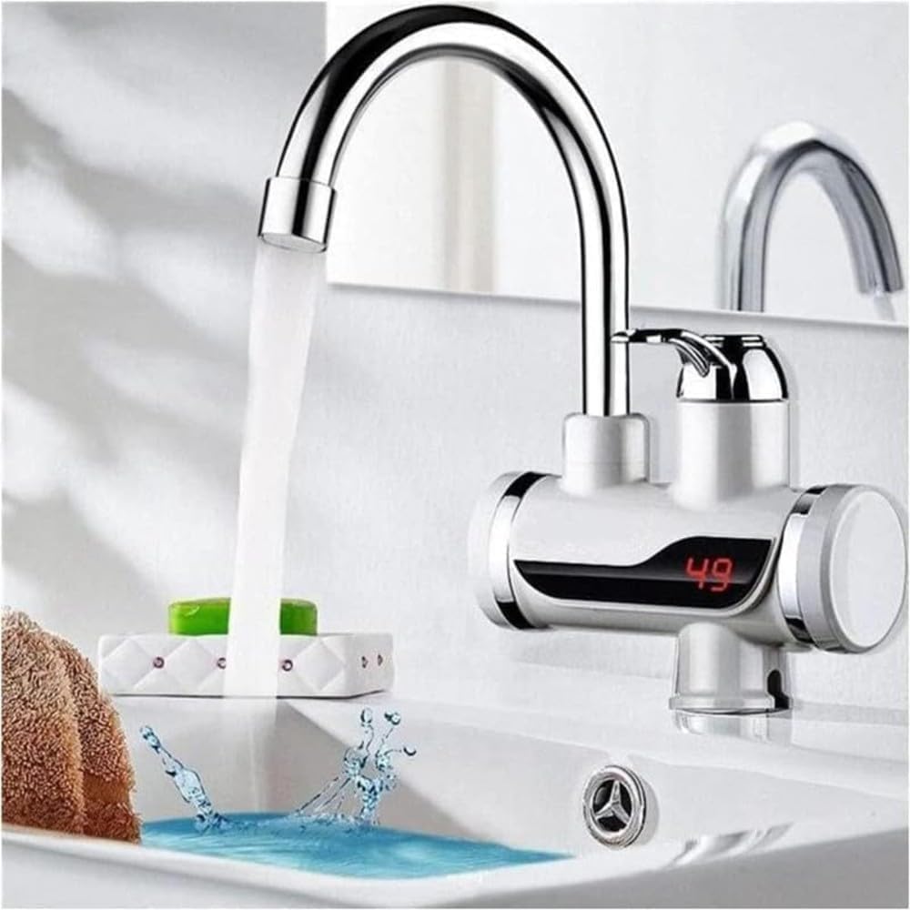TECNOLOGIA Instant Electric Water Heater Faucet | Tankless Hot Water with Adjustable Temperature Control