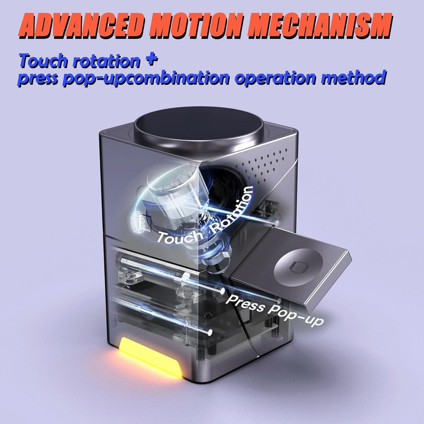 TECNOLOGIA 3-in-1 Portable Desktop Wireless Charger Station | Folding Magnetic 15W Charger for Mobile Phones, Smartwatches & Earbuds | Compact & Travel-Friendly Design